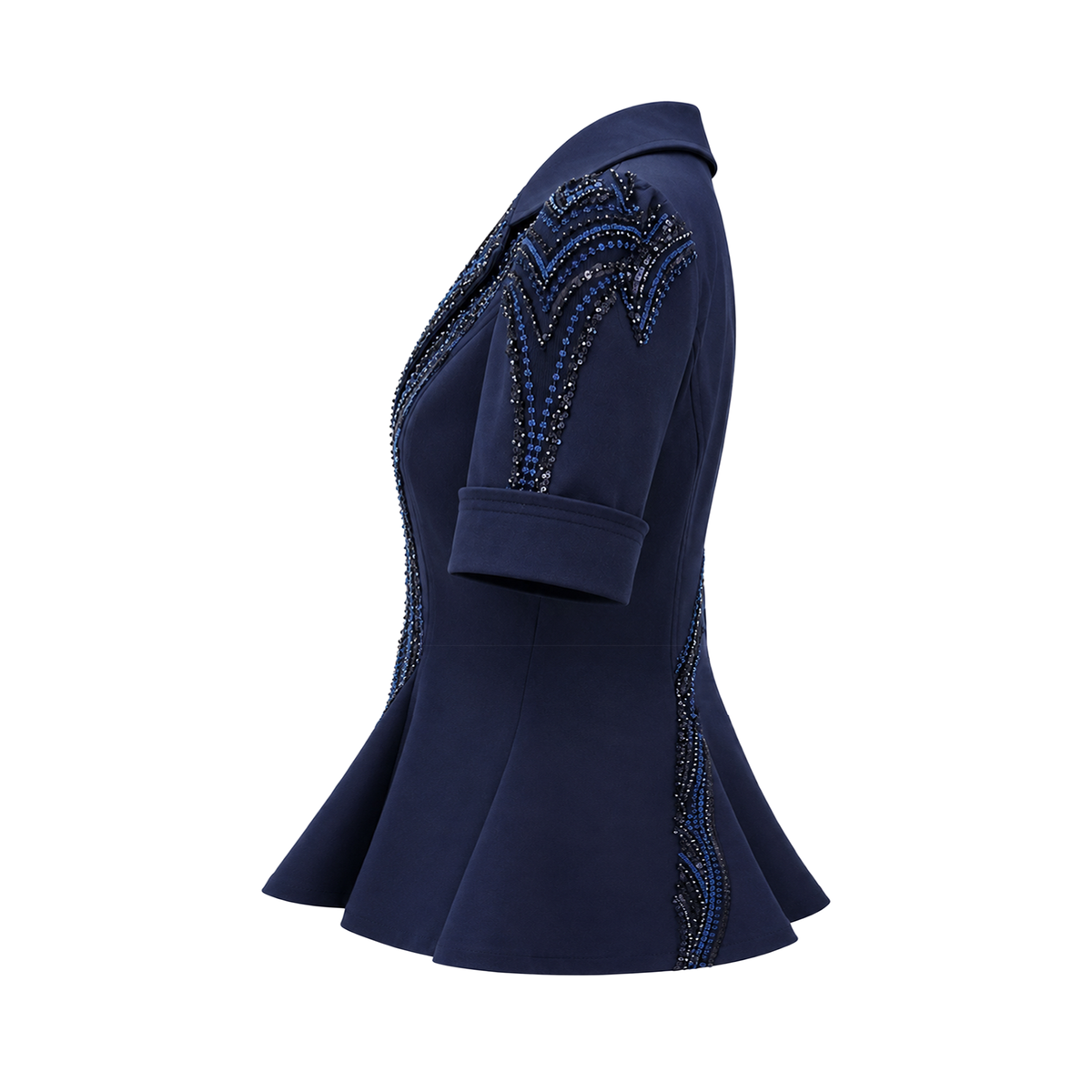 Signature navy samanez top with sequin - 2MADISONAVENUE.COM