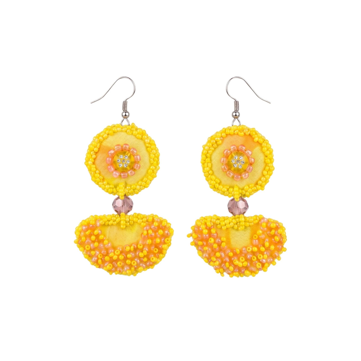 Sunflower Elegance Dangling Earrings
