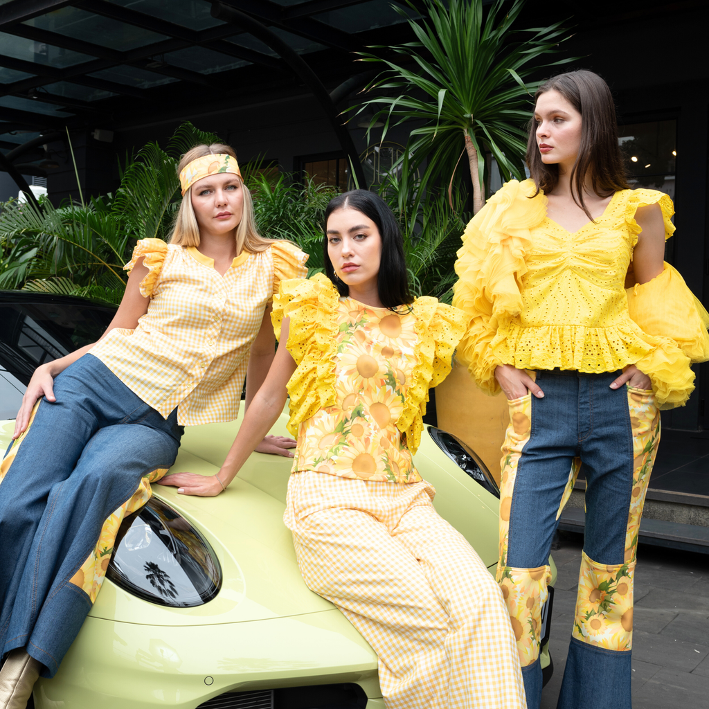 Sunflower new ganger shirt in gingham yellow