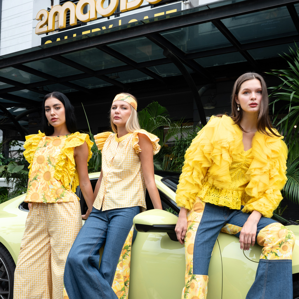 Sunflower new ganger shirt in gingham yellow