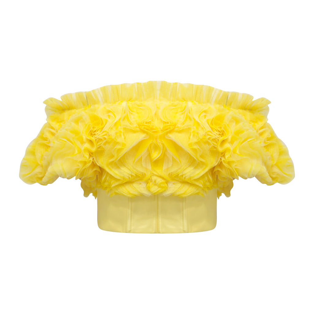 Sunflower Royal tulle off the shoulder top