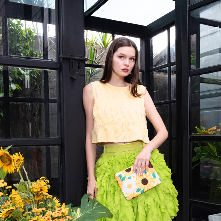 English tulle curly green skirt - 2MADISONAVENUE.COM