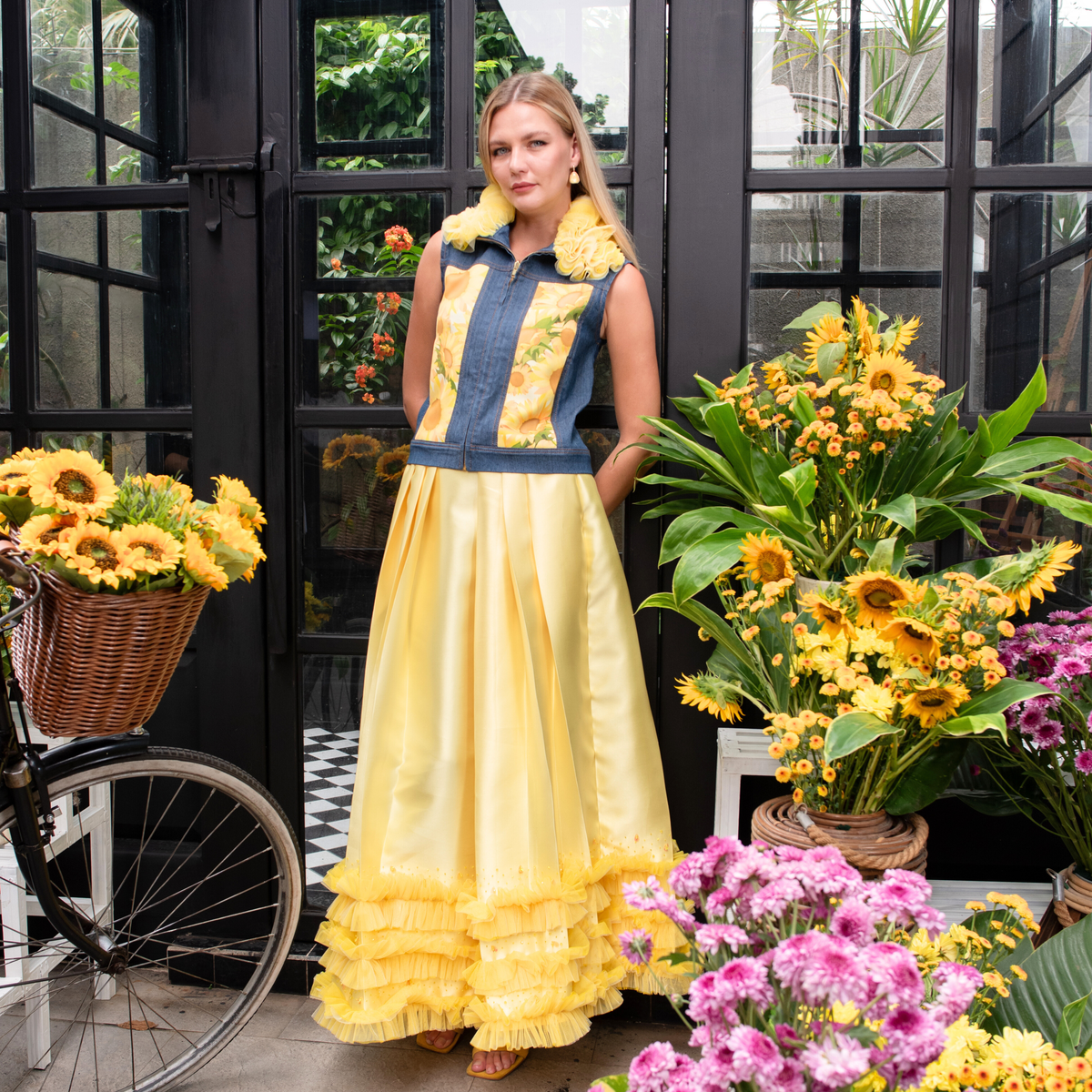 Sunflower denim fancy vest - 2MADISONAVENUE.COM