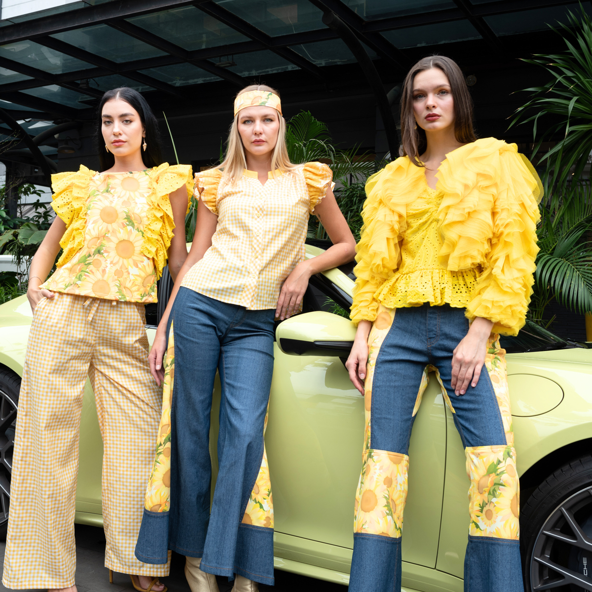 Sunflower new denim cullote pant - 2MADISONAVENUE.COM
