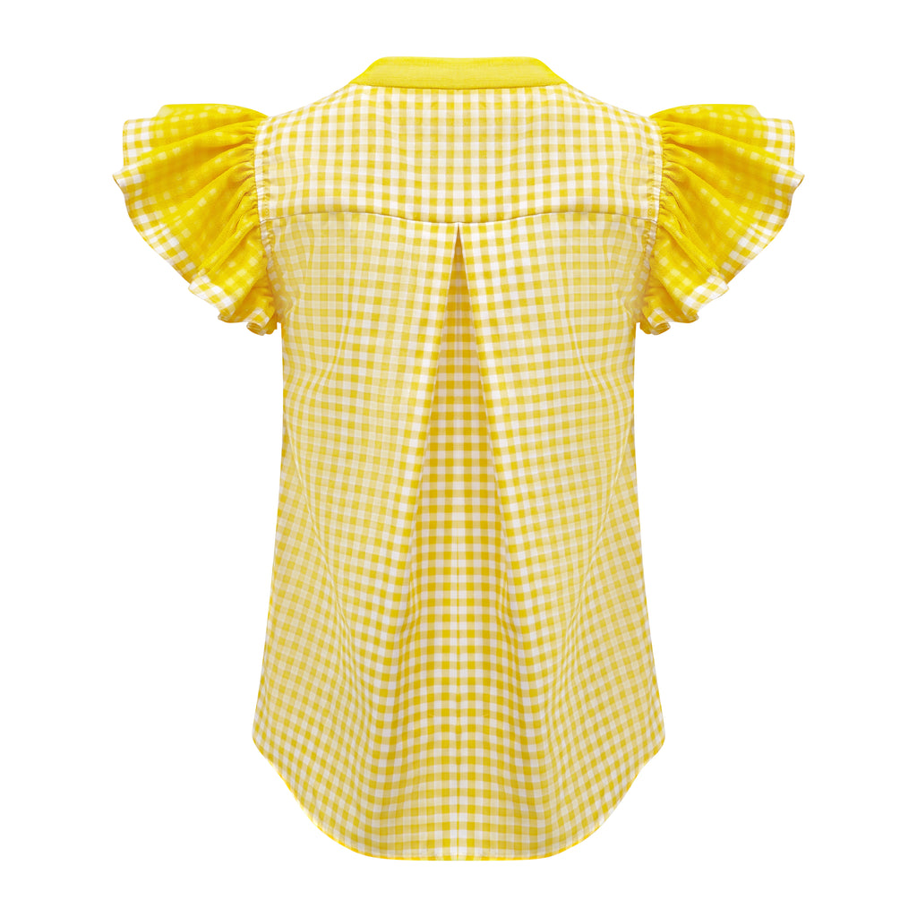 Sunflower new ganger shirt in gingham yellow