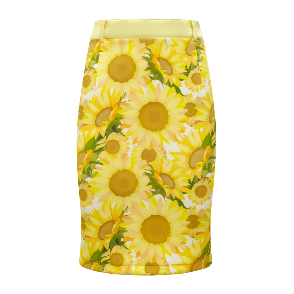 Sunflower pencil skirt