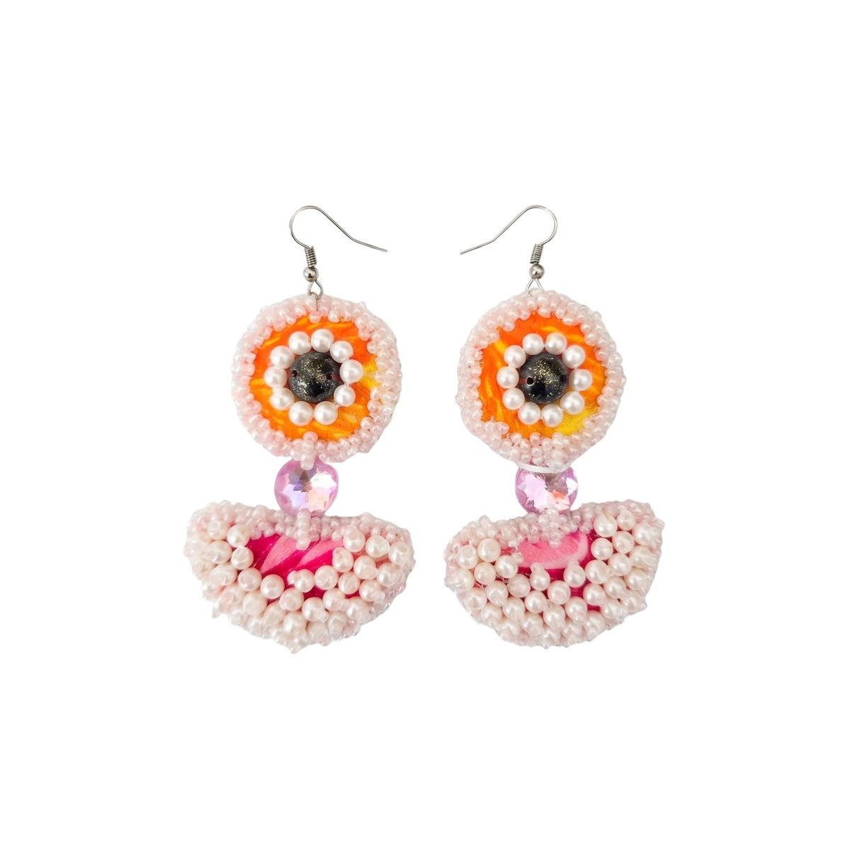 The Canvas Elegance Dangling Pink Earring