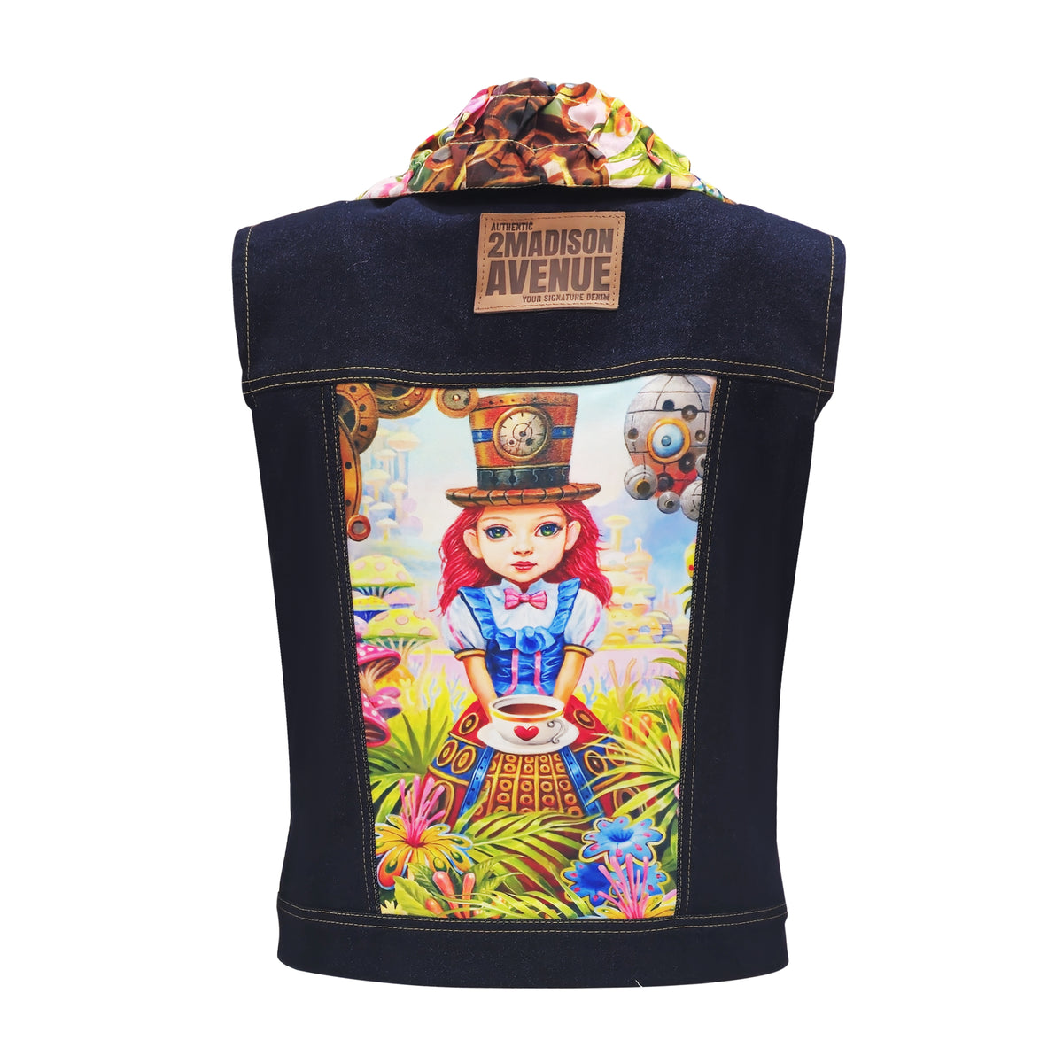 The Wonderland fancy denim vest (7354150912023)