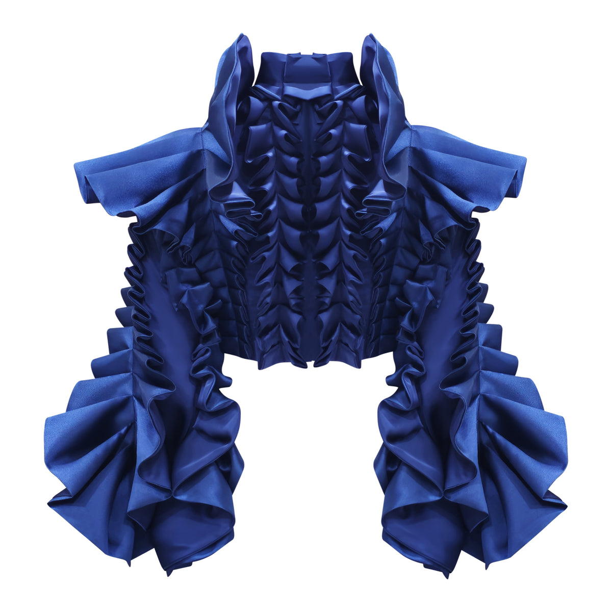 Timeless Pieces destiny ruffle navy jacket (7728429760535)