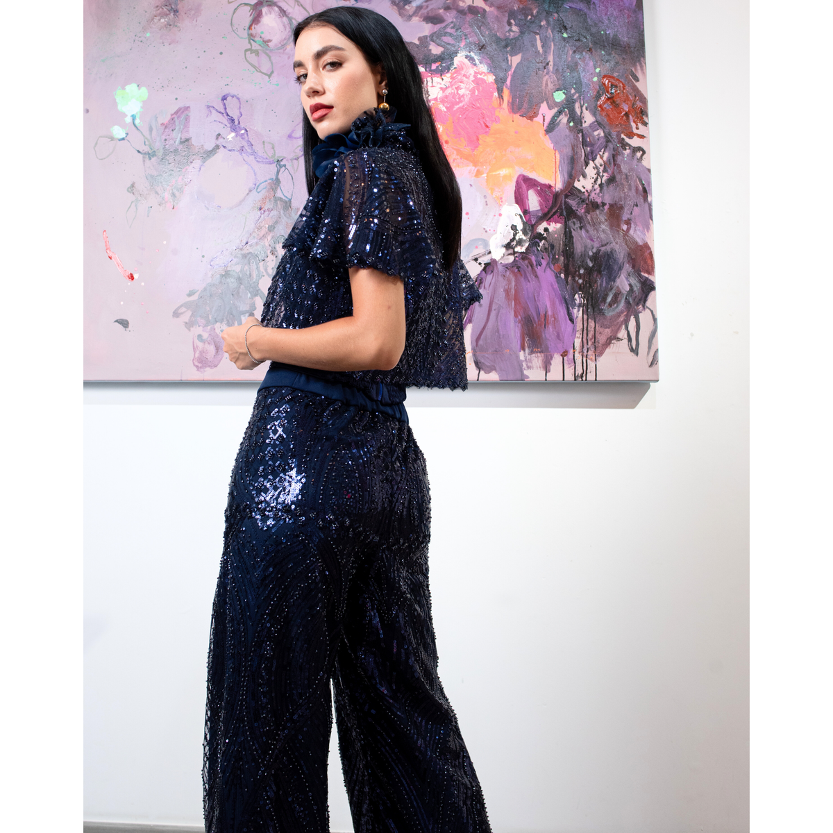 Timeless Navy Lace Bolero - 2MADISONAVENUE.COM