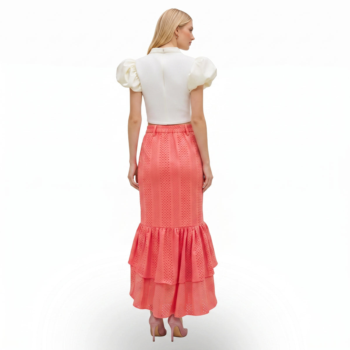 Timeless Pieces new kahlo salmon skirt - 2MADISONAVENUE.COM