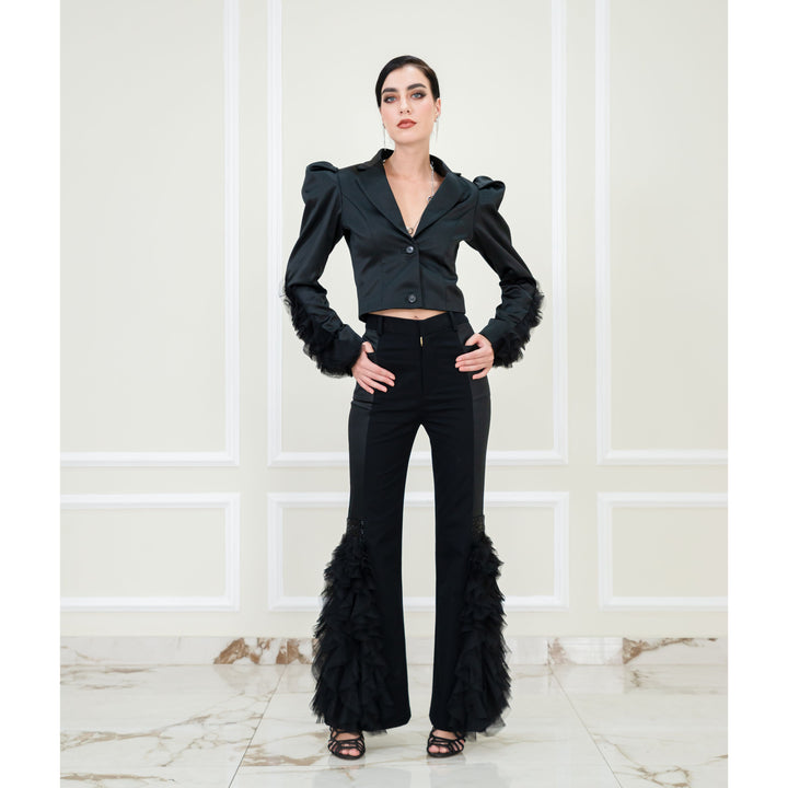 Lydia Pant Black with Tulle (6954195025943)