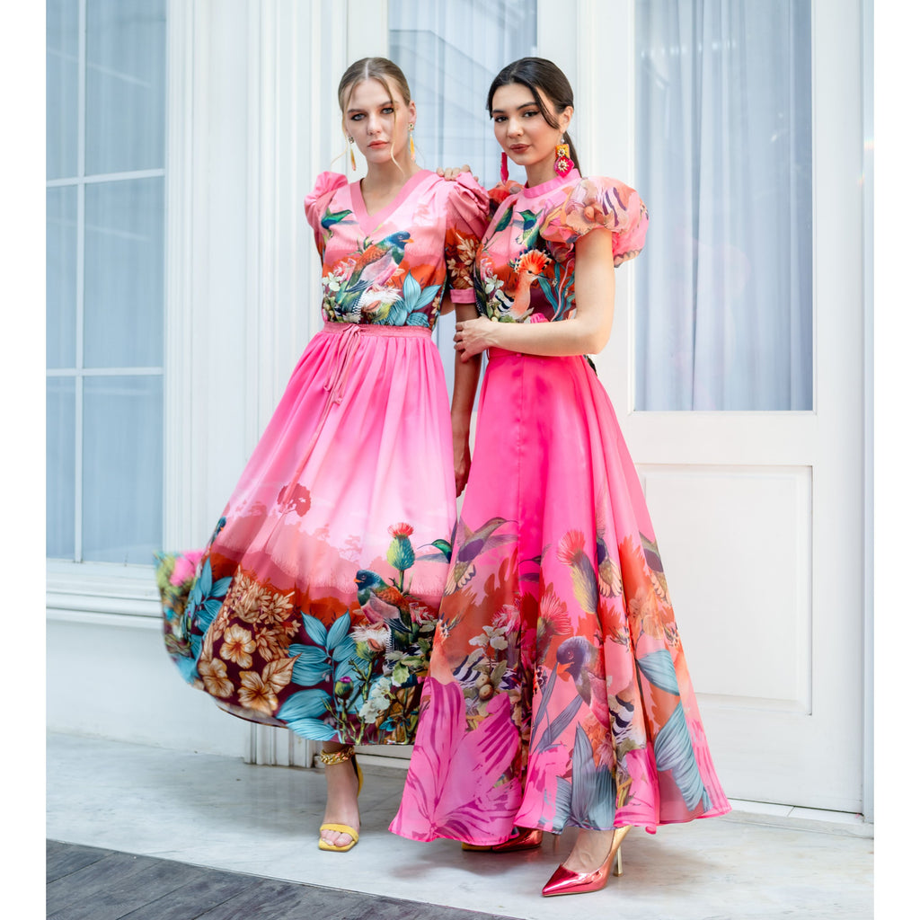 Central Park Pink Tiffany Dress (6969687474199)