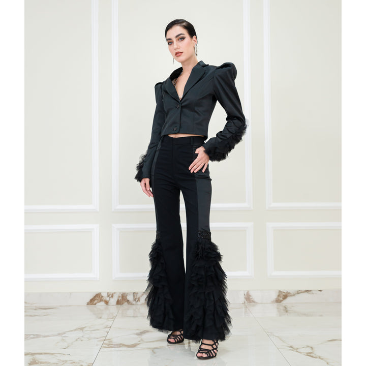 Lydia Pant Black with Tulle (6954195025943)