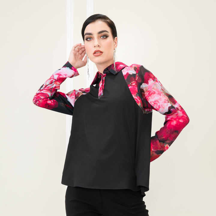 Becoming Night Rose Groovy Top (6920678965271)