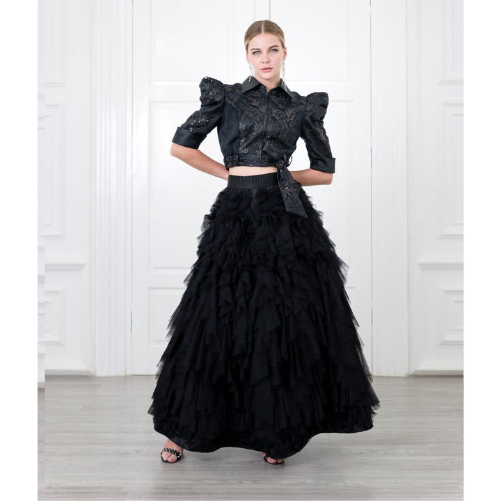 It's time Met Gala tulle black skirt (6707819839511)