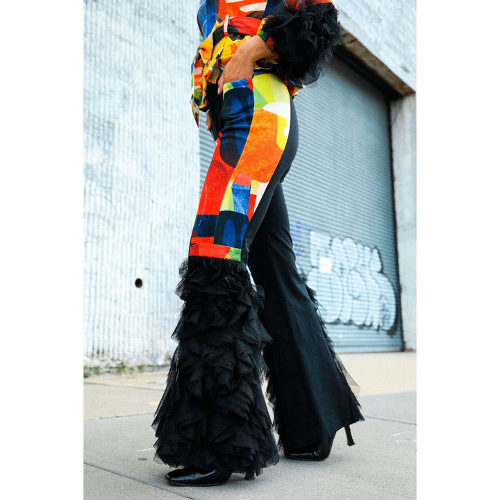 Becoming Abstarct Lydia Pant in Tulle Black (6928160129047)
