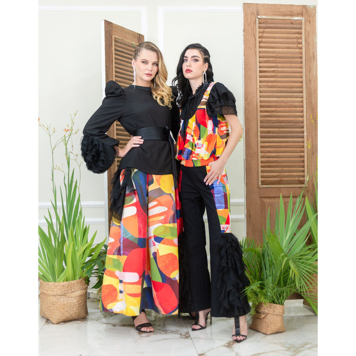 Becoming Abstarct Lydia Pant in Tulle Black (6928160129047)
