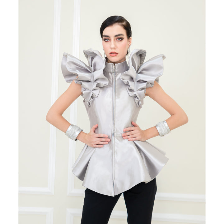 Becoming Destiny Silver Jacket Sleeveles (6934004400151)