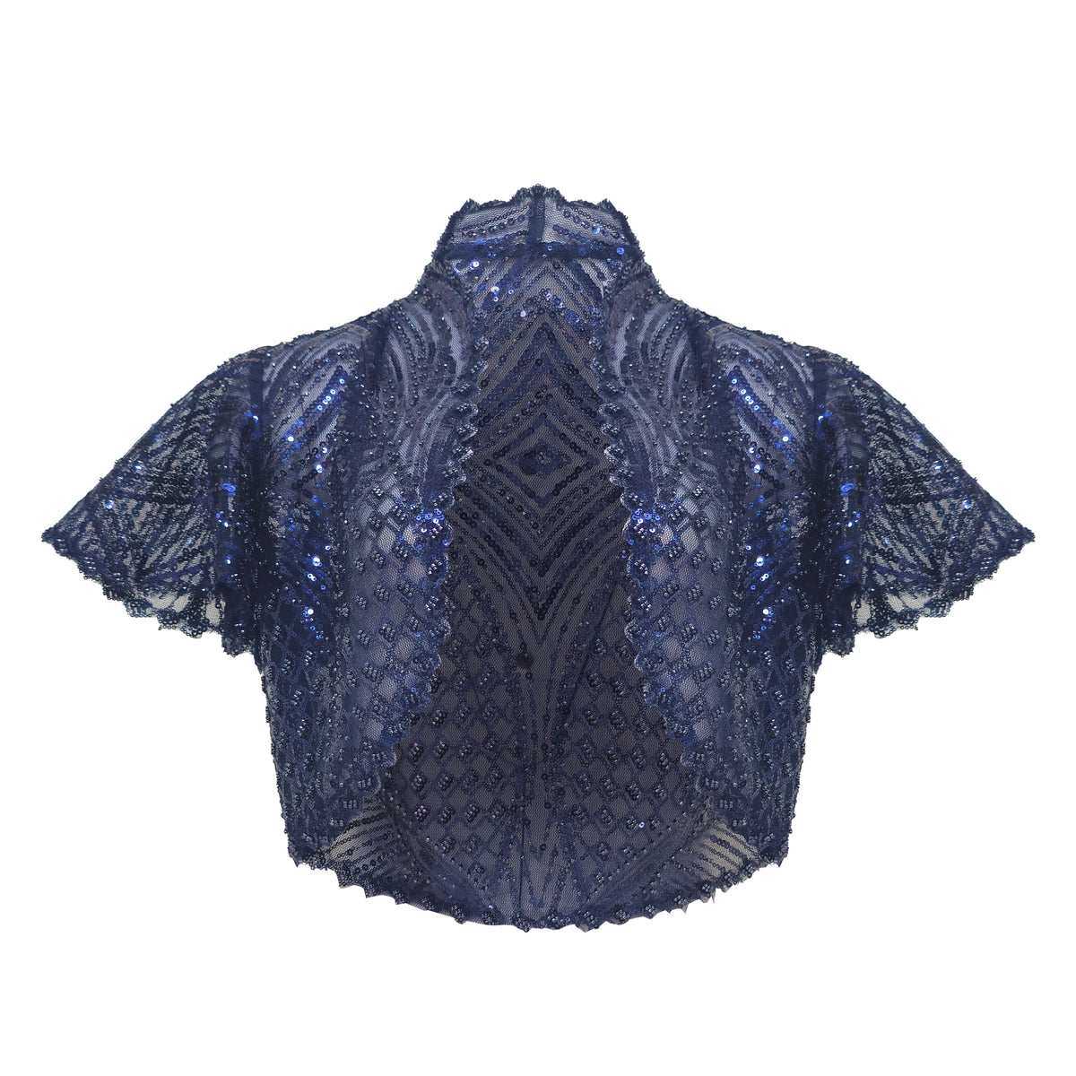 Timeless Navy Lace Bolero - 2MADISONAVENUE.COM