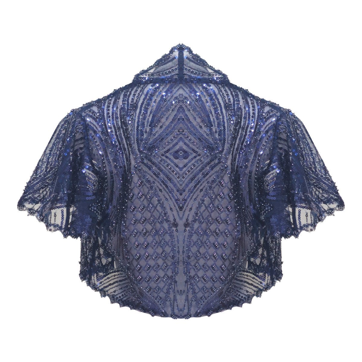 Timeless Navy Lace Bolero - 2MADISONAVENUE.COM