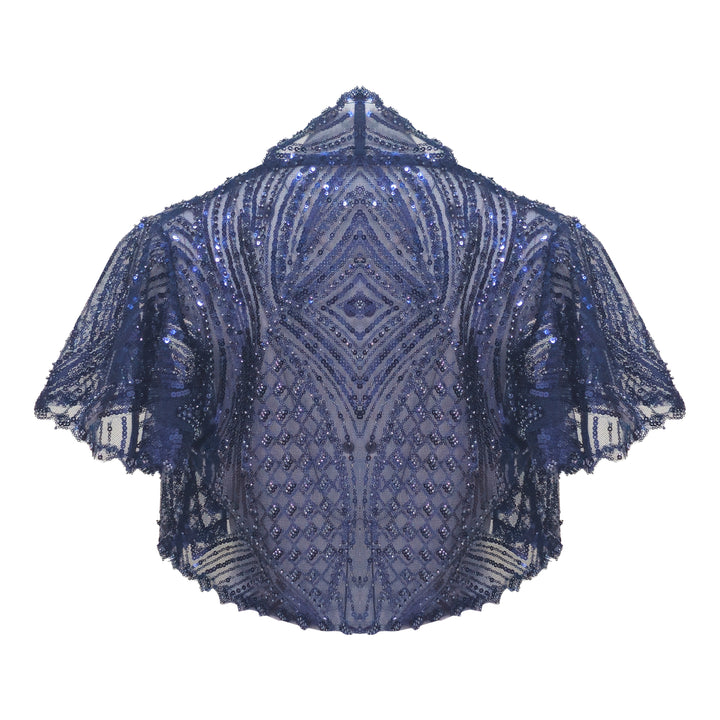 Timeless Navy Lace Bolero - 2MADISONAVENUE.COM