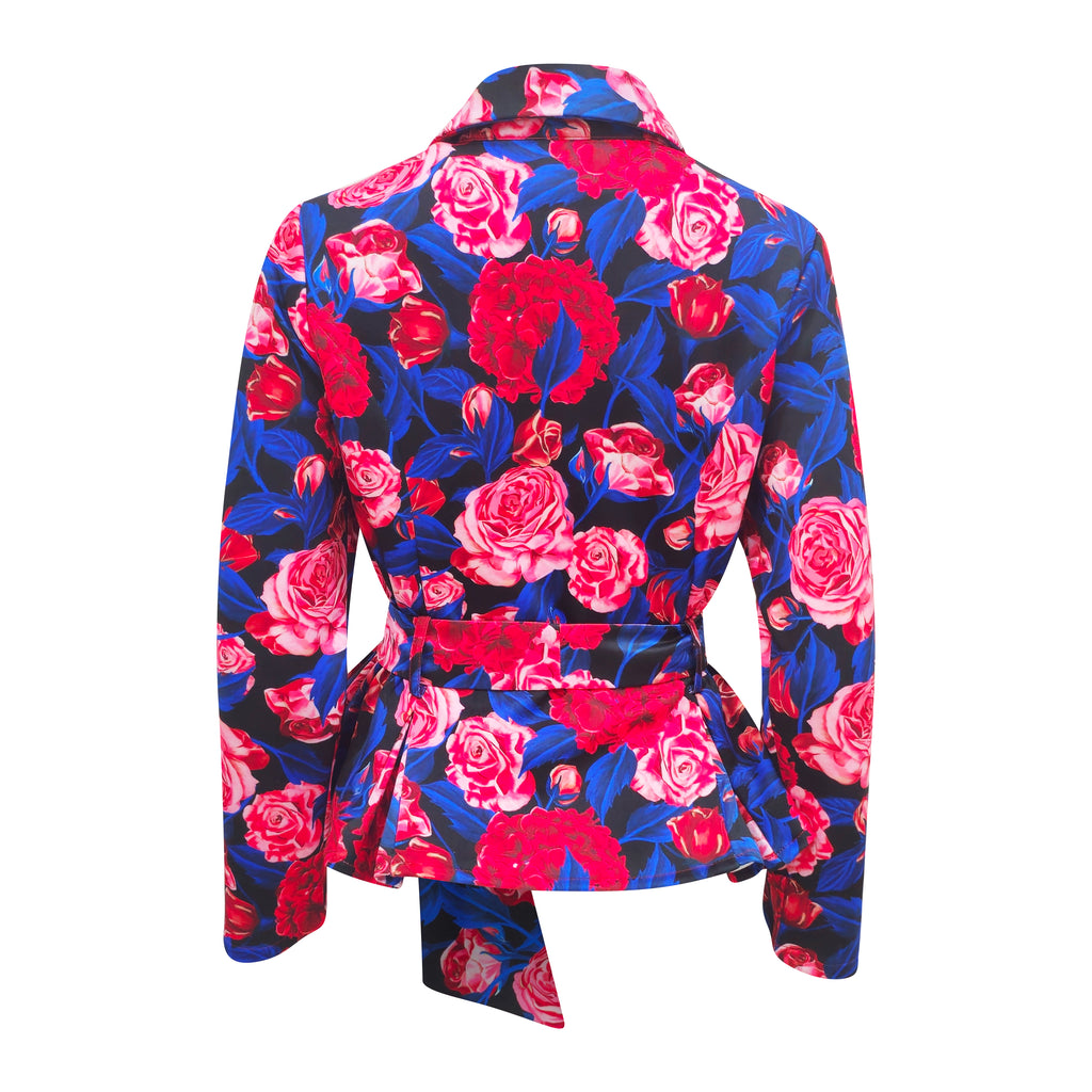 Flower Retro New Miranda Blazer Top