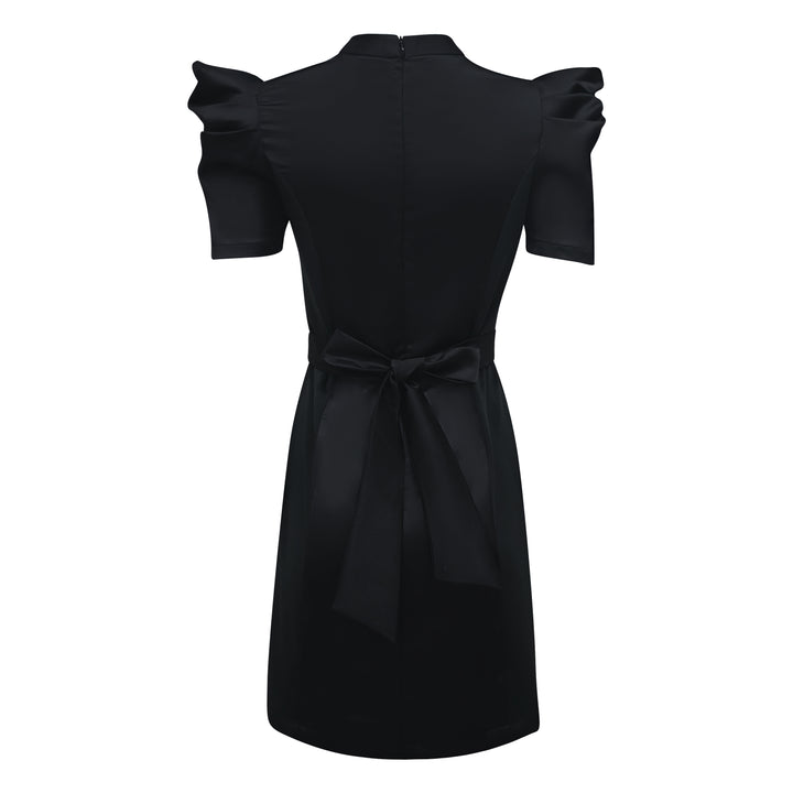Signature Black Stasi Short Dress With Lace - 2MADISONAVENUE.COM