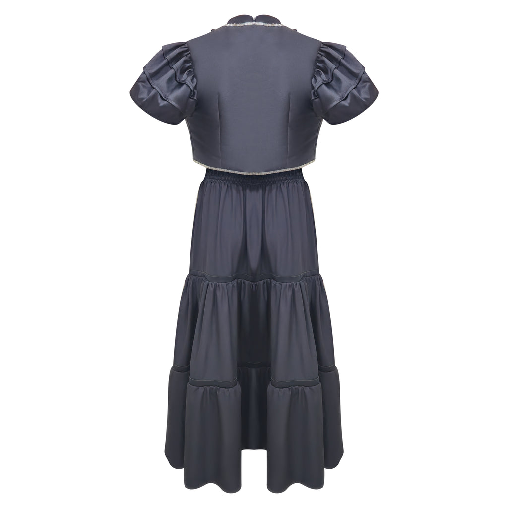 Signature Black Twin set long Dress