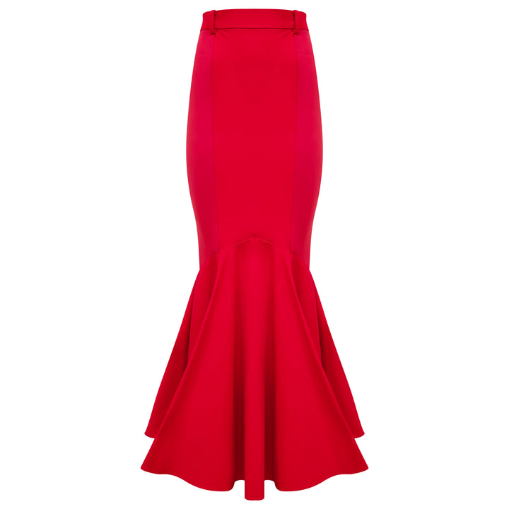 Signature Red mermaid long skirt - 2MADISONAVENUE.COM