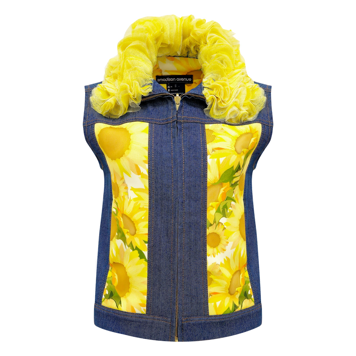 Sunflower denim fancy vest - 2MADISONAVENUE.COM
