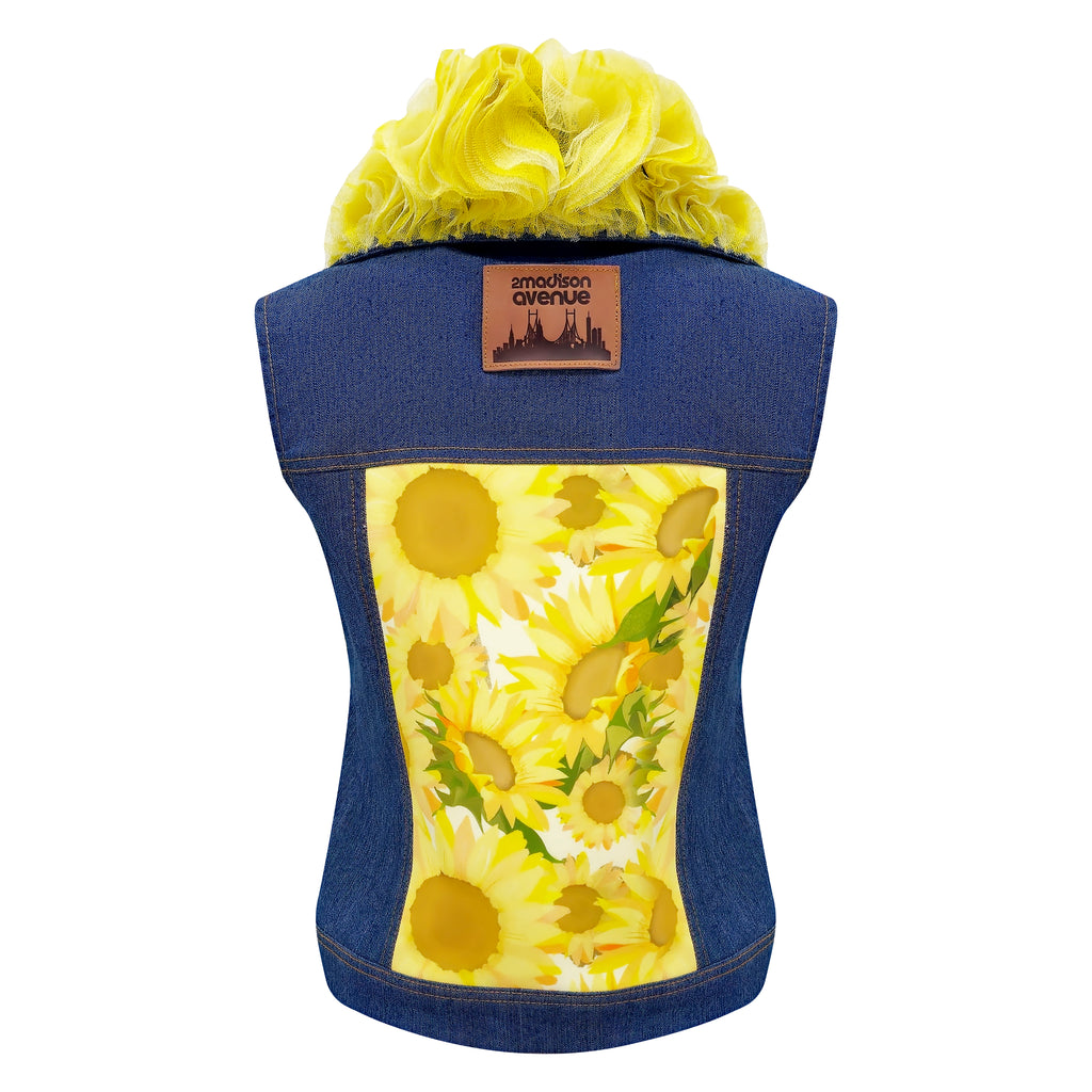Sunflower denim fancy vest