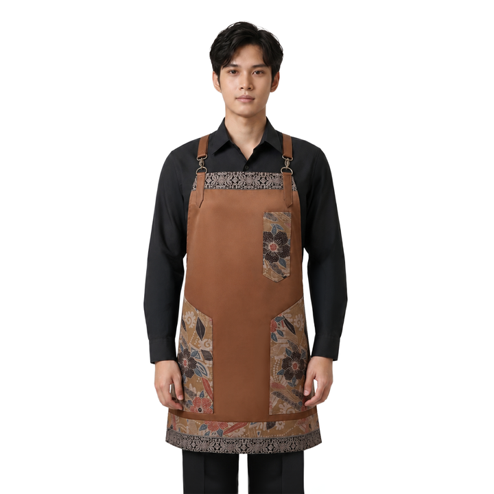 2Madison Traditional Apron with batik pria - 2MADISONAVENUE.COM