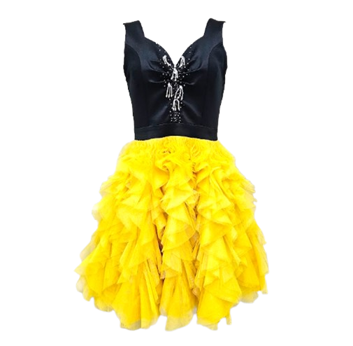 Becoming New Bralette Dress in Yellow Tulle (6992869982231)