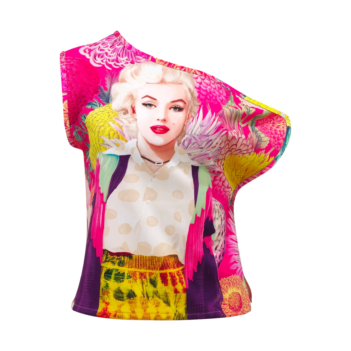 Marilyn Flower Passion new sabrina pink top (7891026477079)
