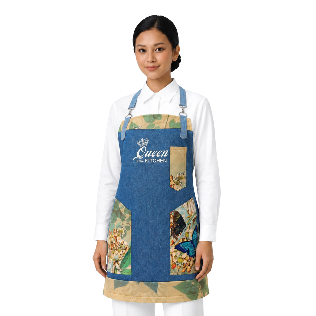 Miami Tosca Apron denim with embroidery queen - 2MADISONAVENUE.COM