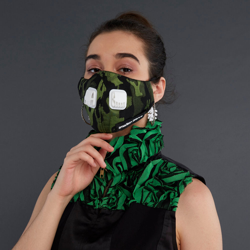 Army Green Facemask With Air Valve (4418791178263)