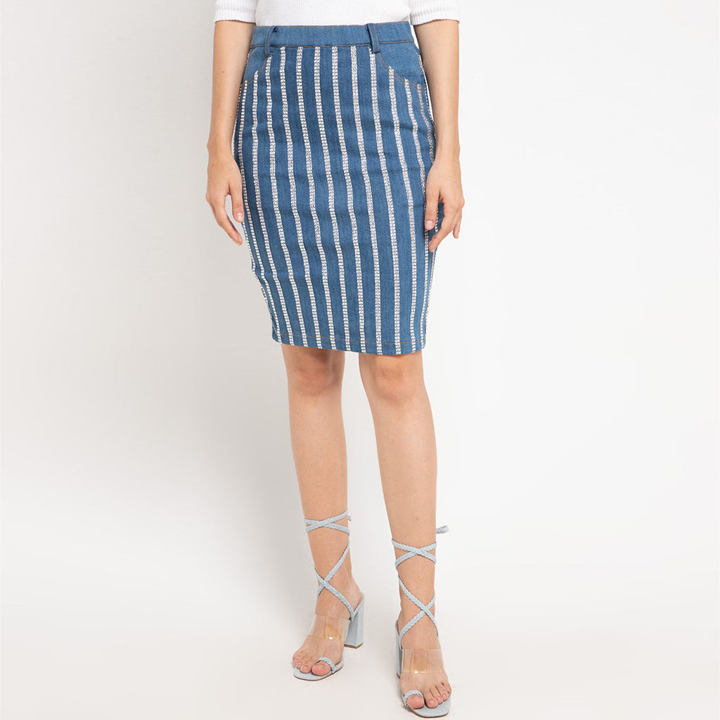 Vivify Denim Skirt With MetalicAccent-2MADISONAVENUE.COM (4329869180951)