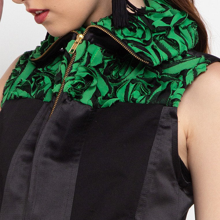 Fancy Vest With Green Roses-2MADISONAVENUE.COM (4337051926551)