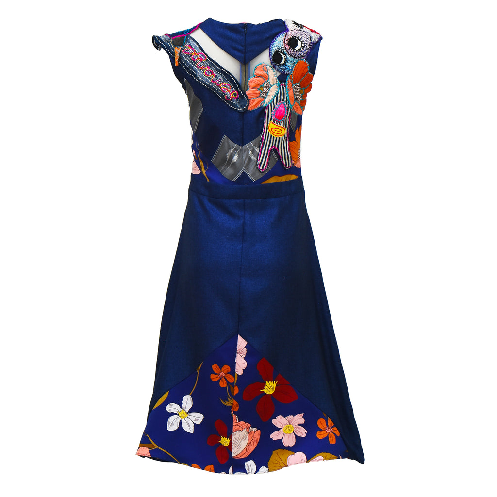Theron Dress In Navy With Robet Olga Patch (4341051031575)
