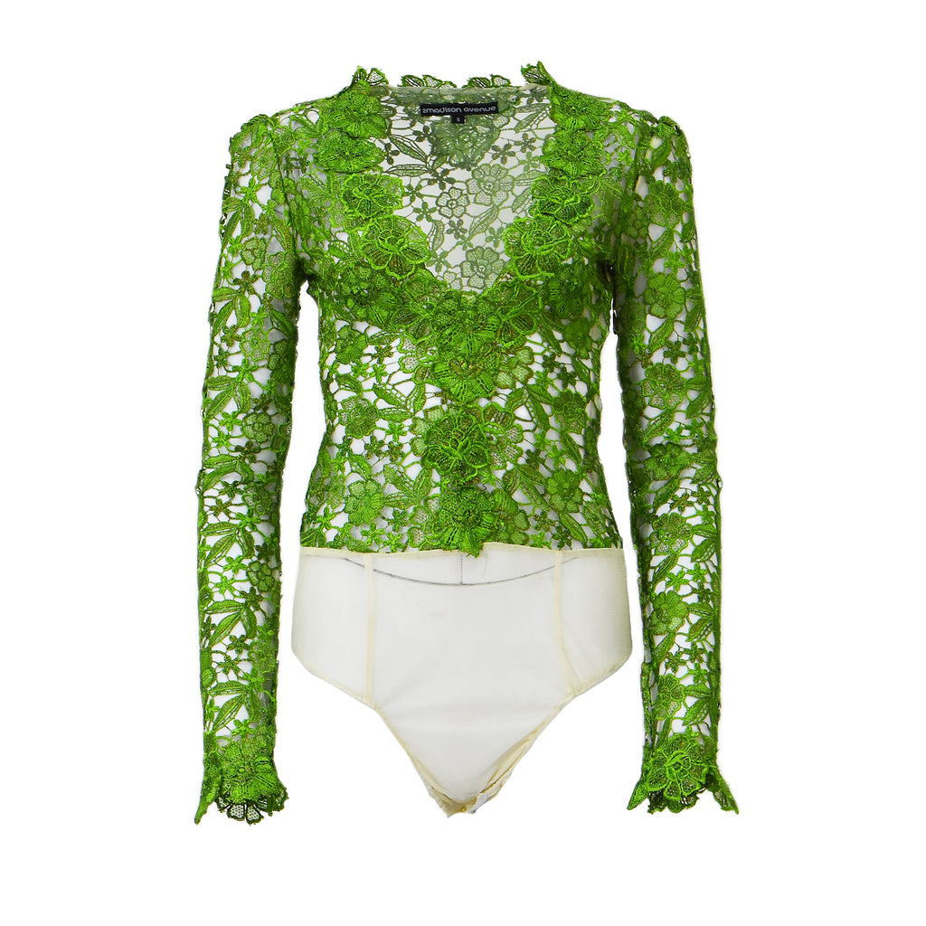 Liga Woman Jeniffer Lace Top in Lime Green (4534880894999)