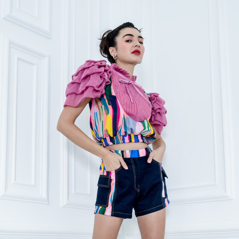 Abstract Passion Hasna Cropped Top (6813835624471)