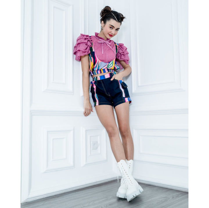 Abstract Passion Hasna Cropped Top (6813835624471)