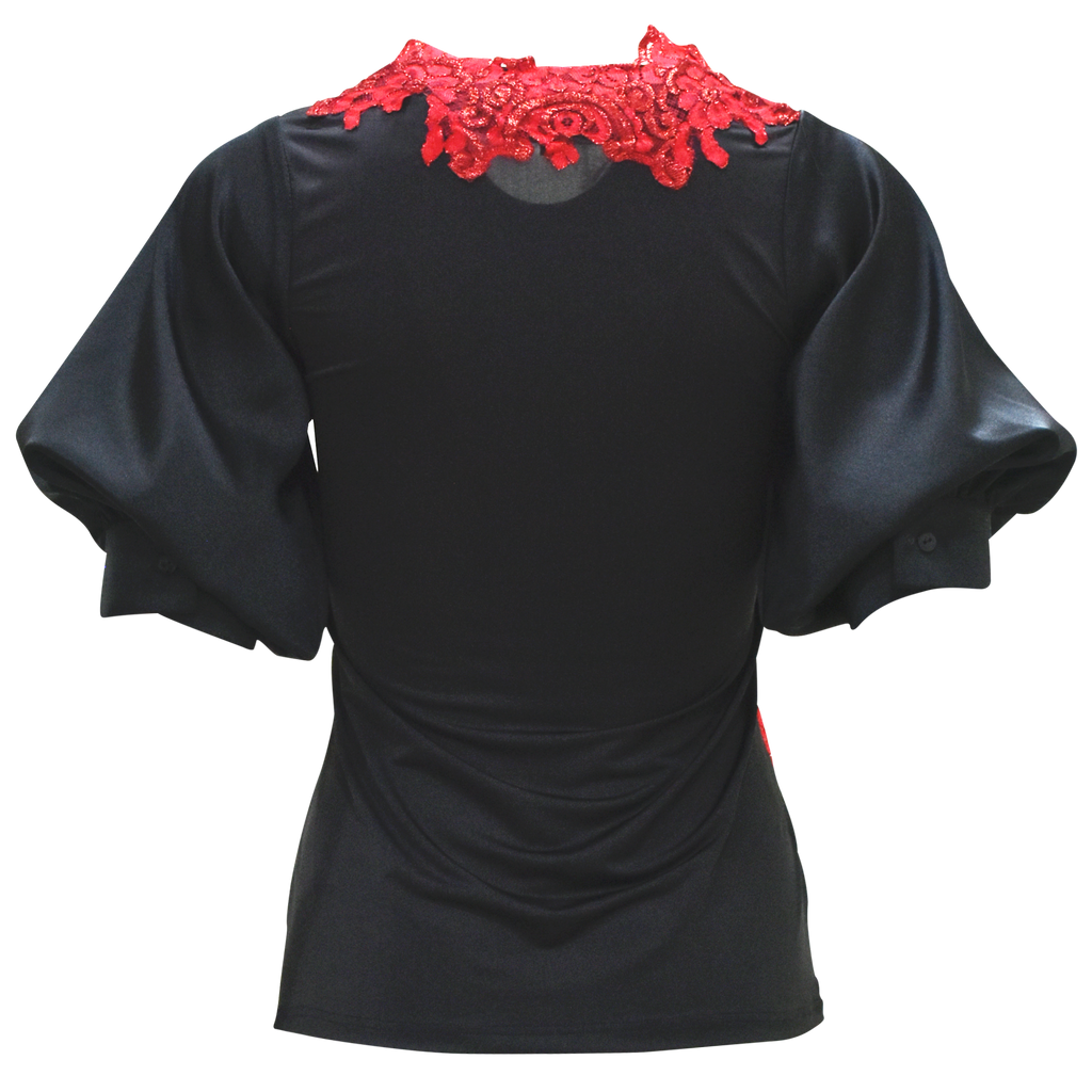 Pretty Lace Top in Red (6785443430423)