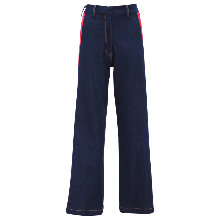 Glam Denim Cullote with Red Harmony (6790478725143)