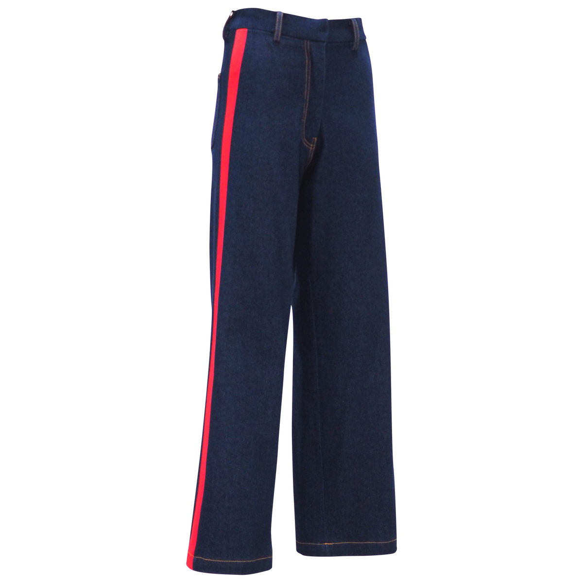 Glam Denim Cullote with Red Harmony (6790478725143)
