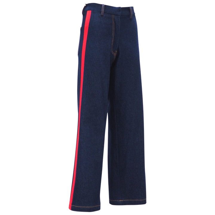 Glam Denim Cullote with Red Harmony (6790478725143)
