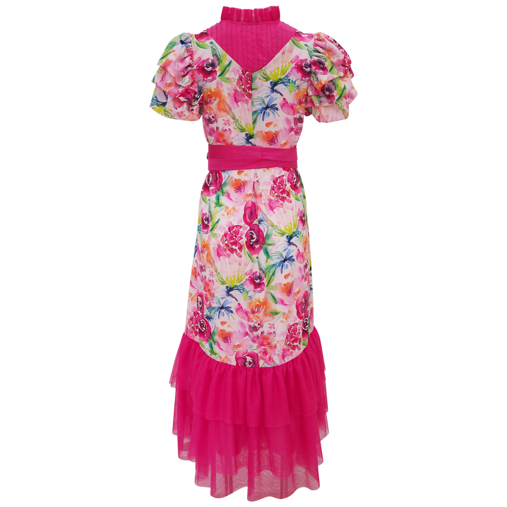 Rose Garden Hasna Pink Long Dress (6719727206423)