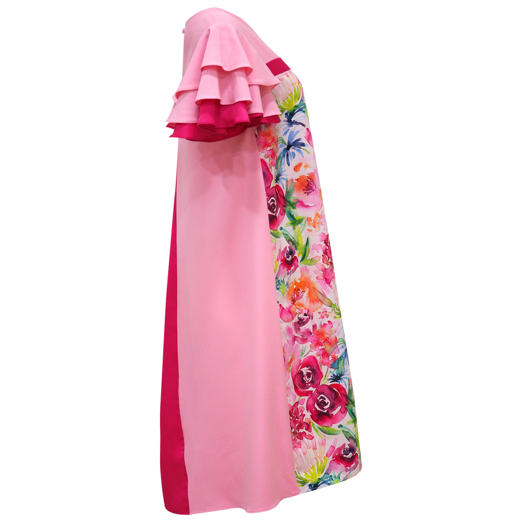 Rose Garden Tango Pink Dress (6805488795671)