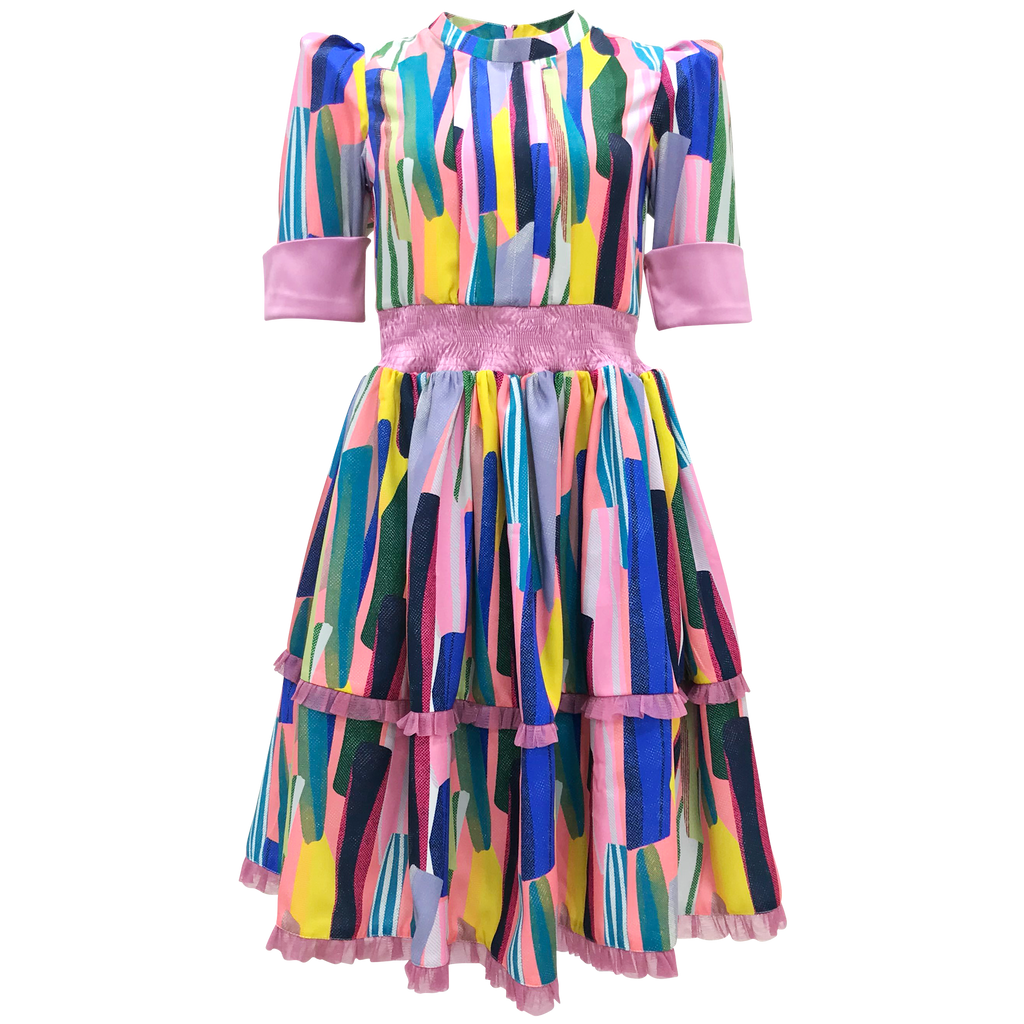 Abstract Passion Kate Short Dress (6813835427863)